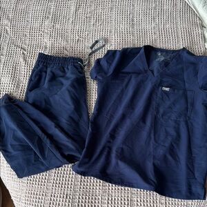 FIGS Navy Blue Scrub Set